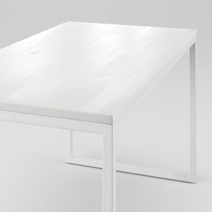שולחן כתיבה בוצ'ר לבן (עץ מלא)