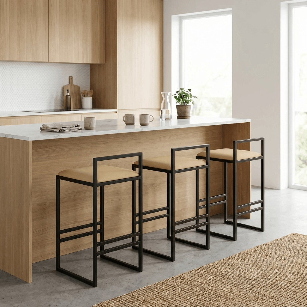 כסא Bar מינימליסטי קאמל