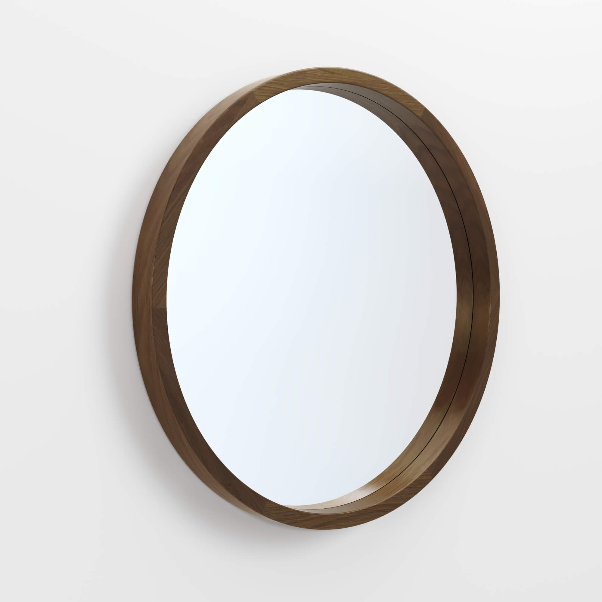 מראת עץ אגוז עגולה