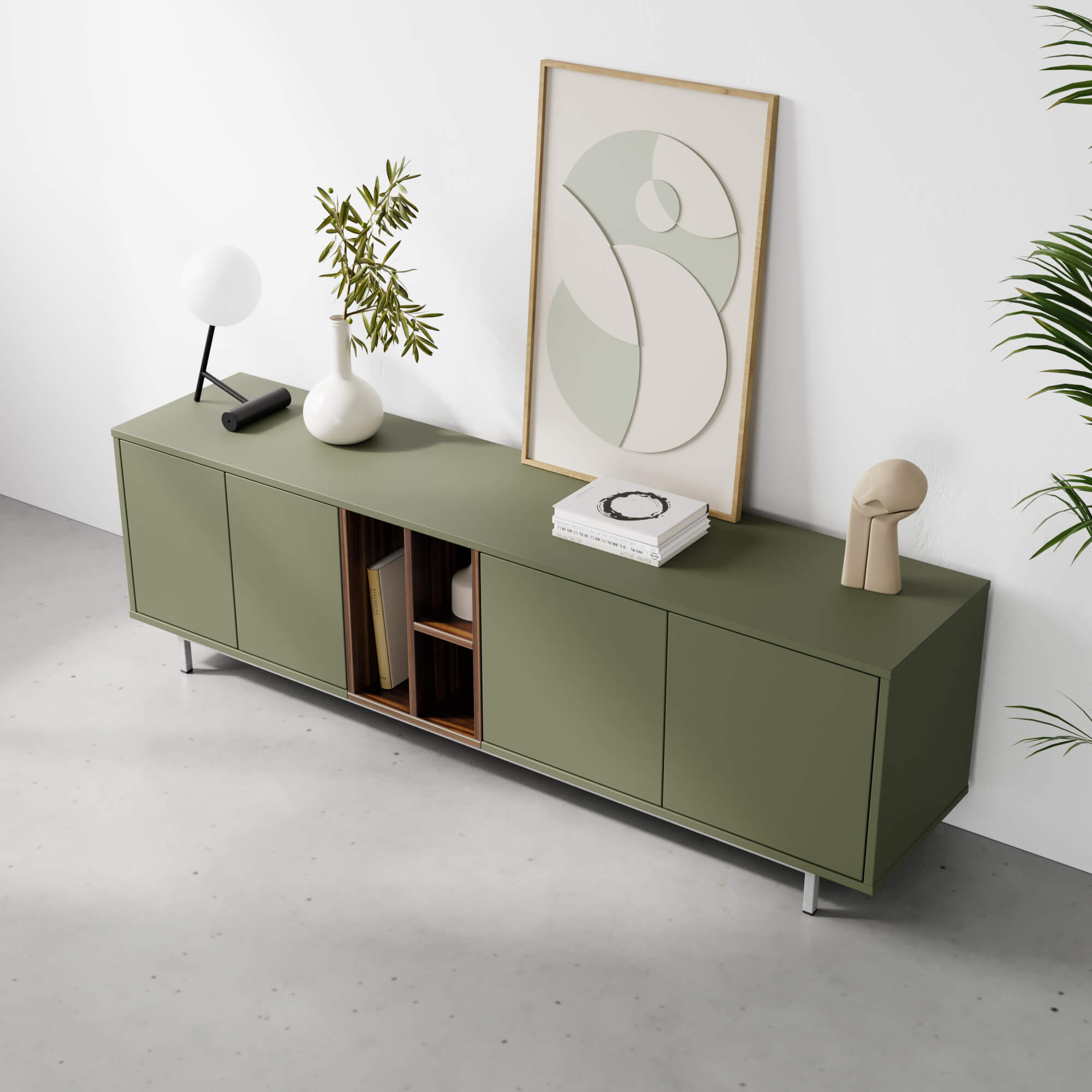 מזנון ALUM ירוק מט מזנון ALUM ירוק מט