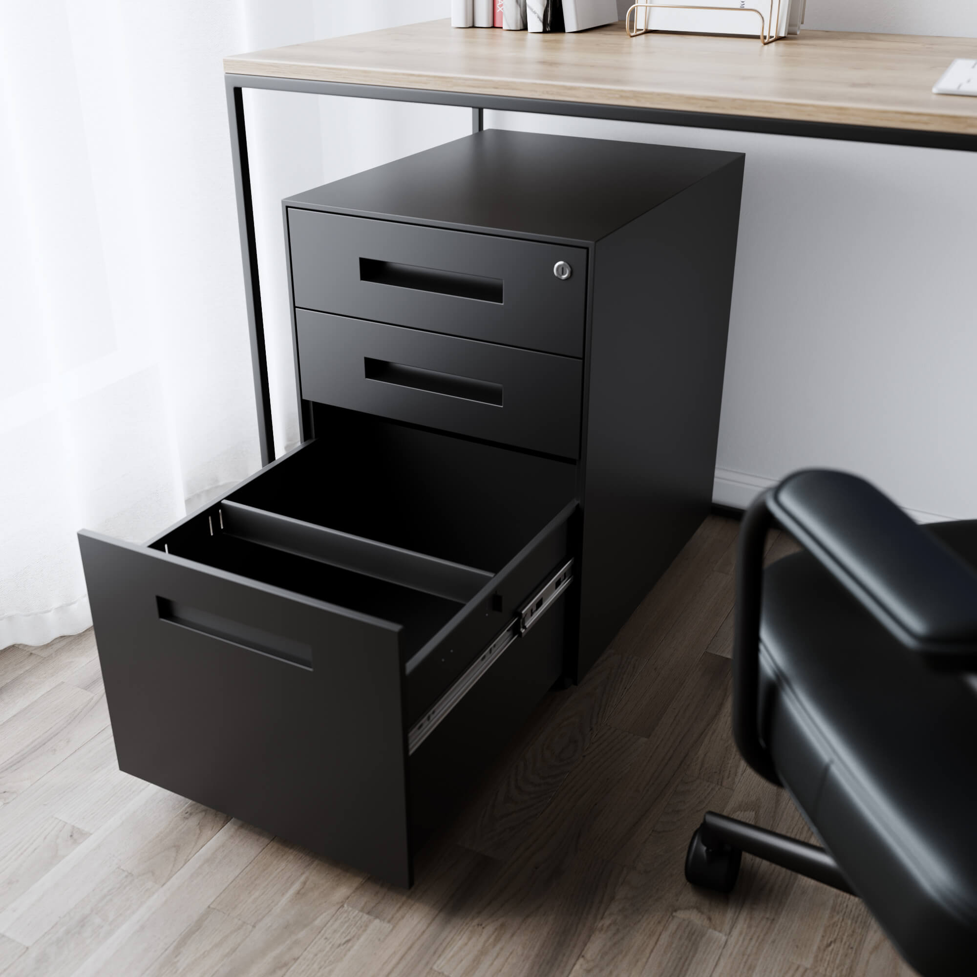 שידת מגירות Cabinet שחורה