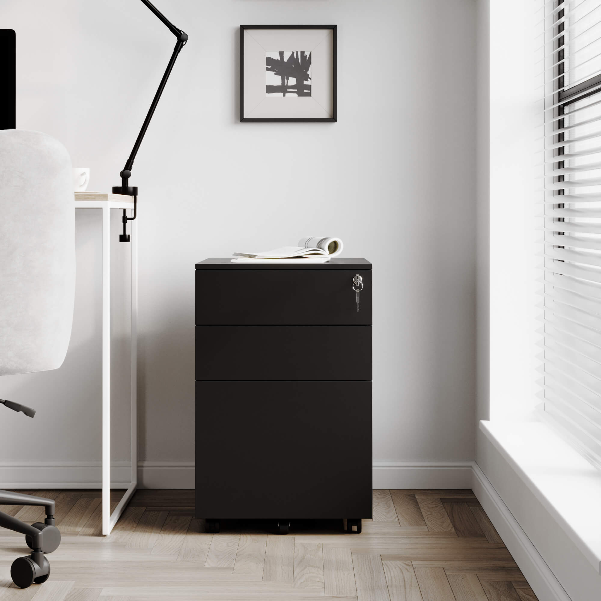 כוננית Metal Dresser שחורה כוננית Metal Dresser שחורה