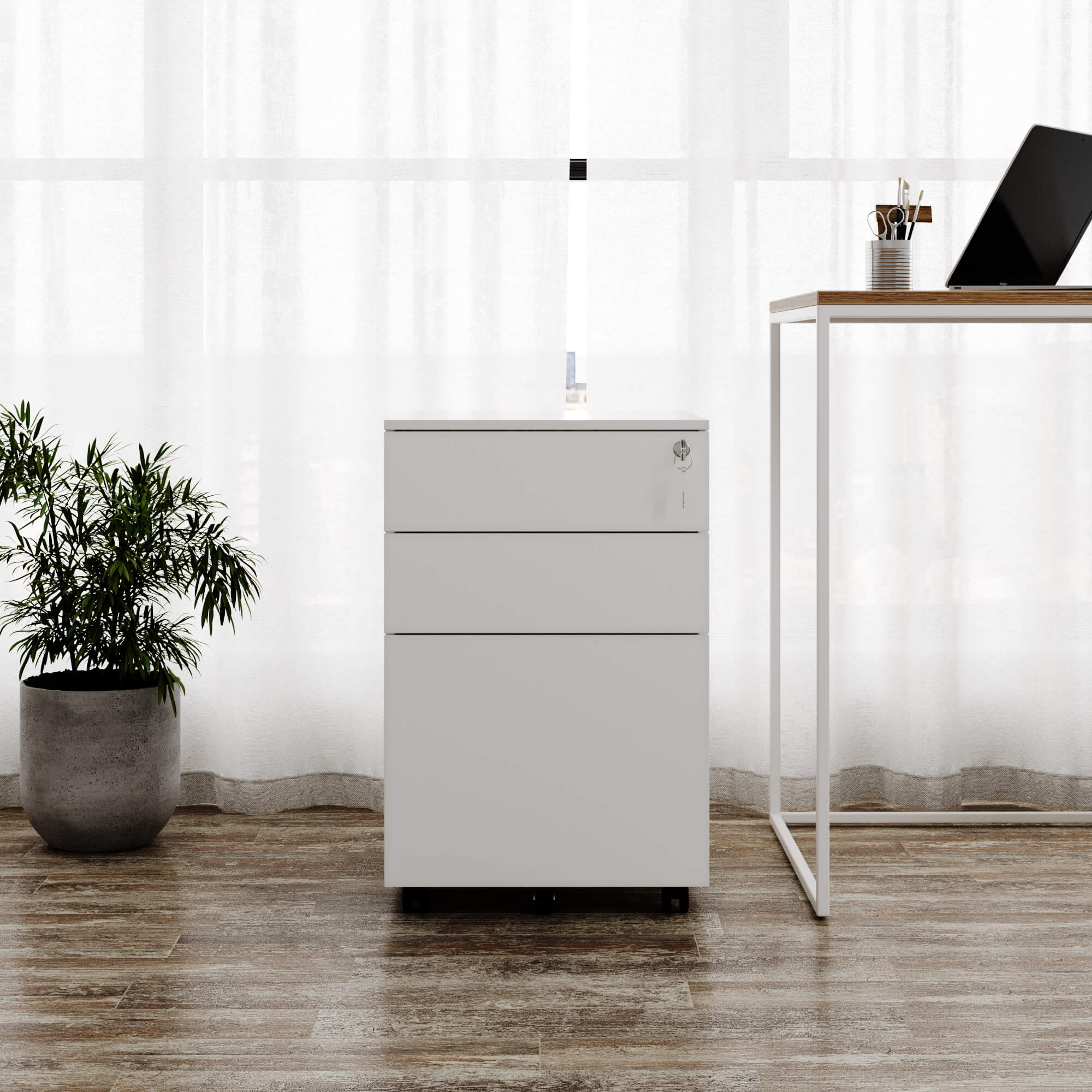 כוננית Metal Dresser לבנה כוננית Metal Dresser לבנה