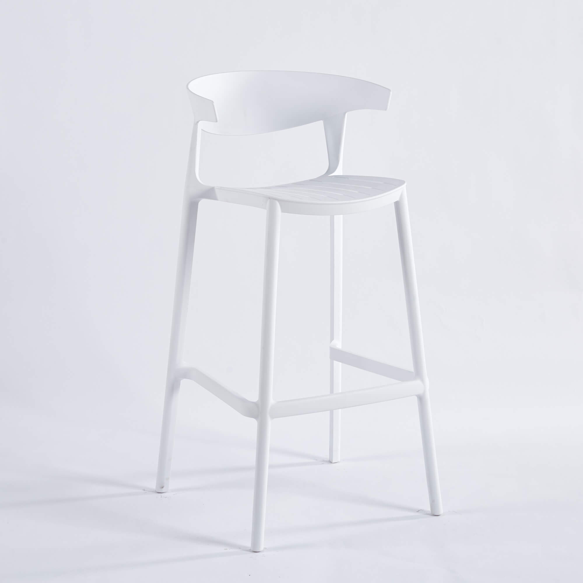 כיסא בר פולימר Stenly לבן כיסא בר פולימר Stenly לבן