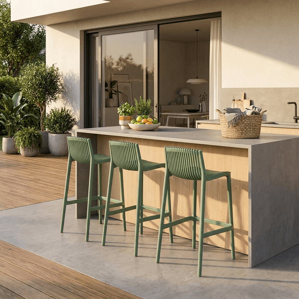 כיסא בר פולימר Sum ירוק