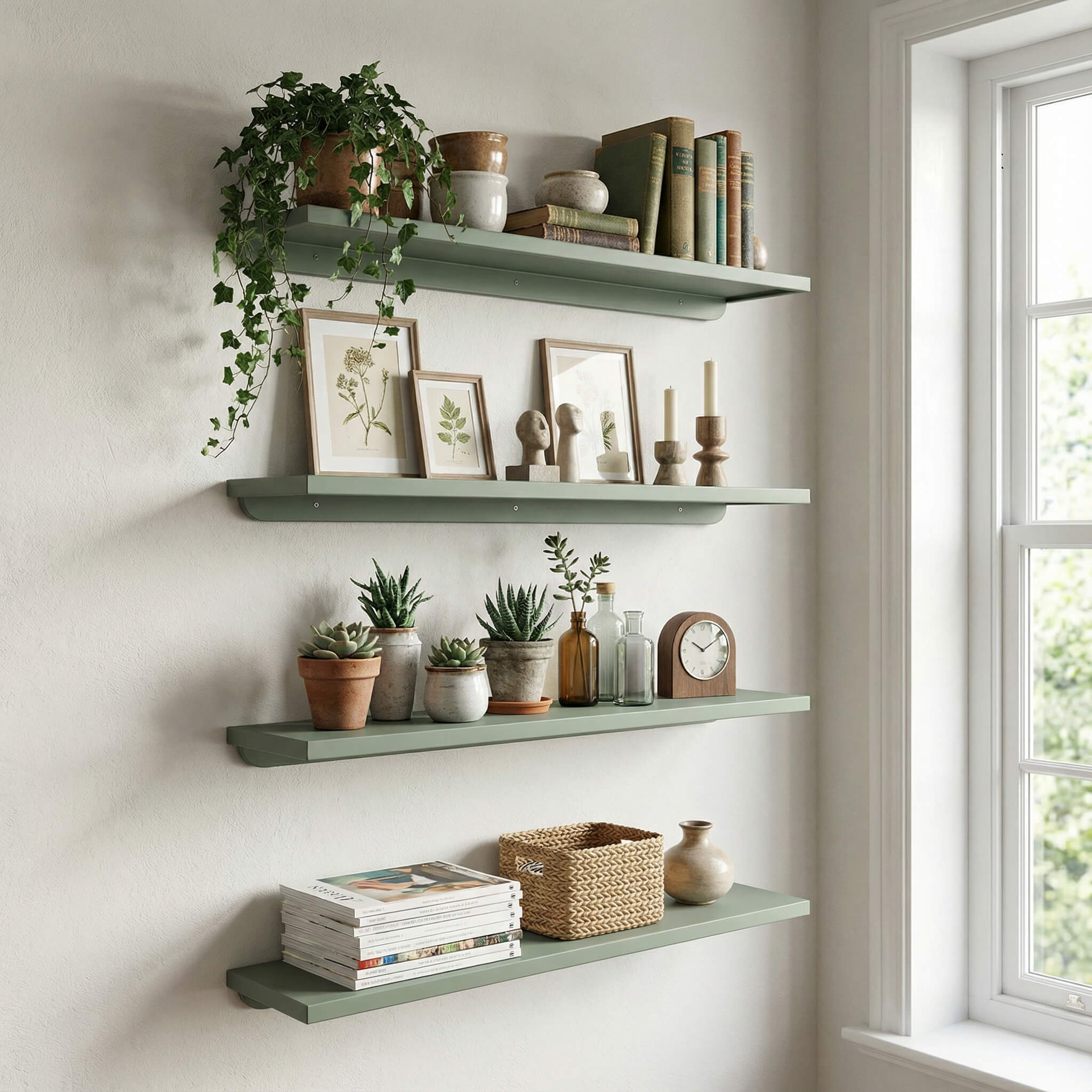 מדף עץ Green