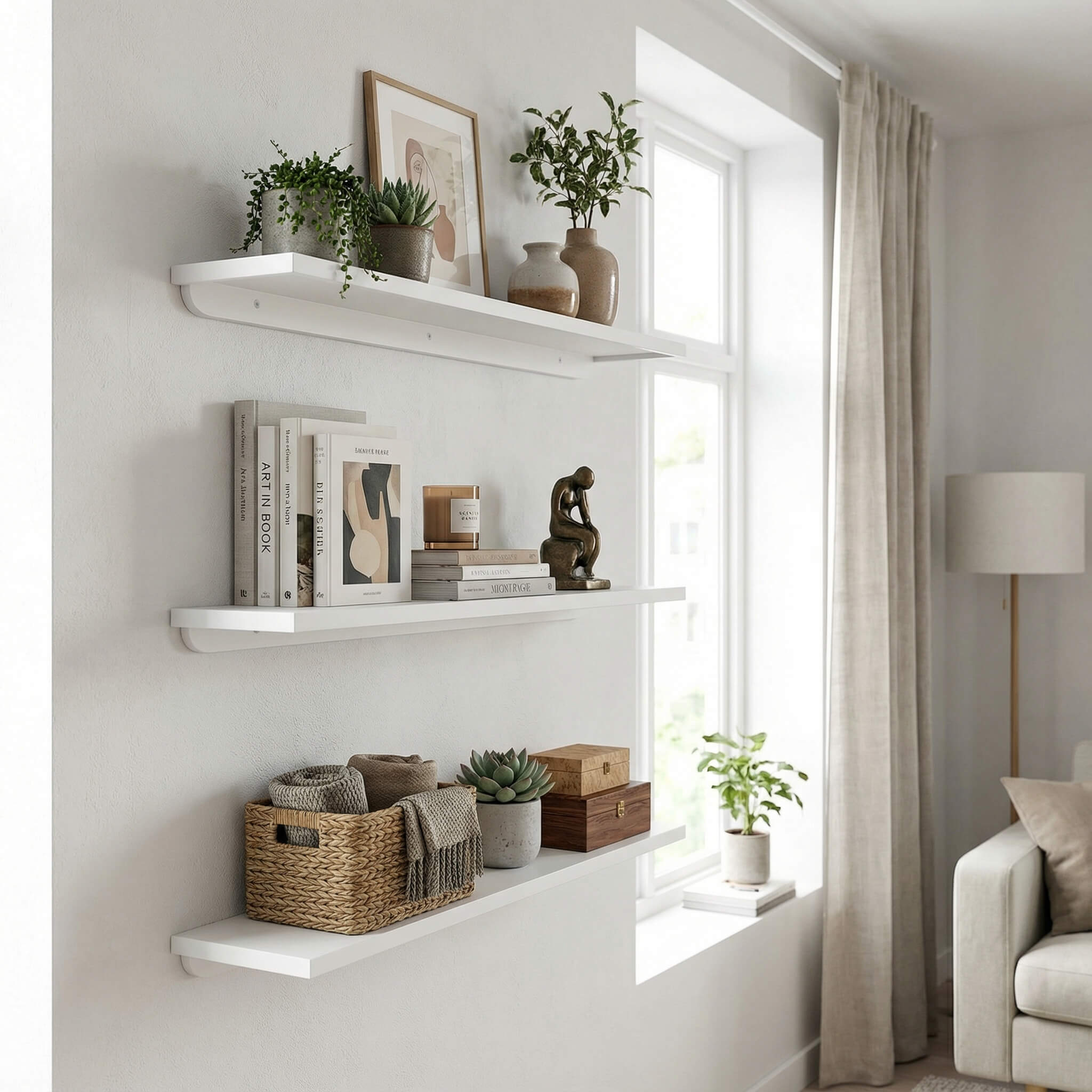 מדף עץ לבן פנינה מדף עץ לבן פנינה