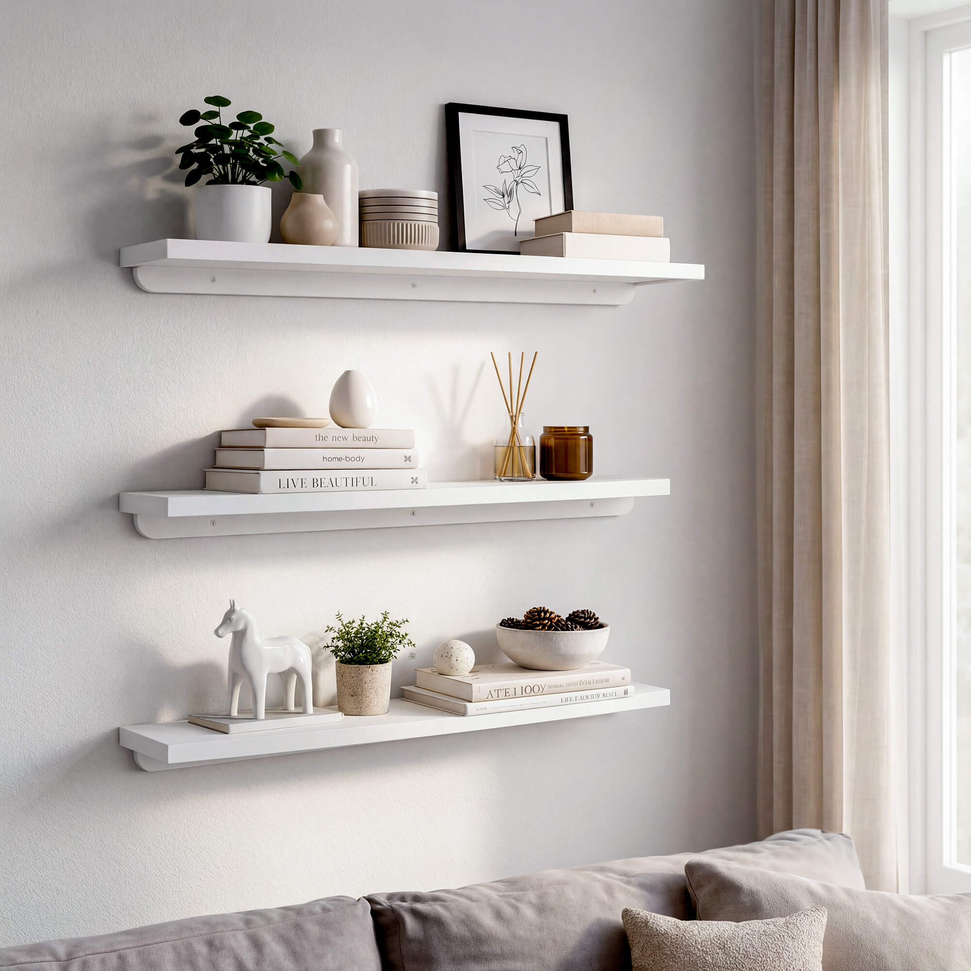 מדף עץ לבן פנינה מדף עץ לבן פנינה