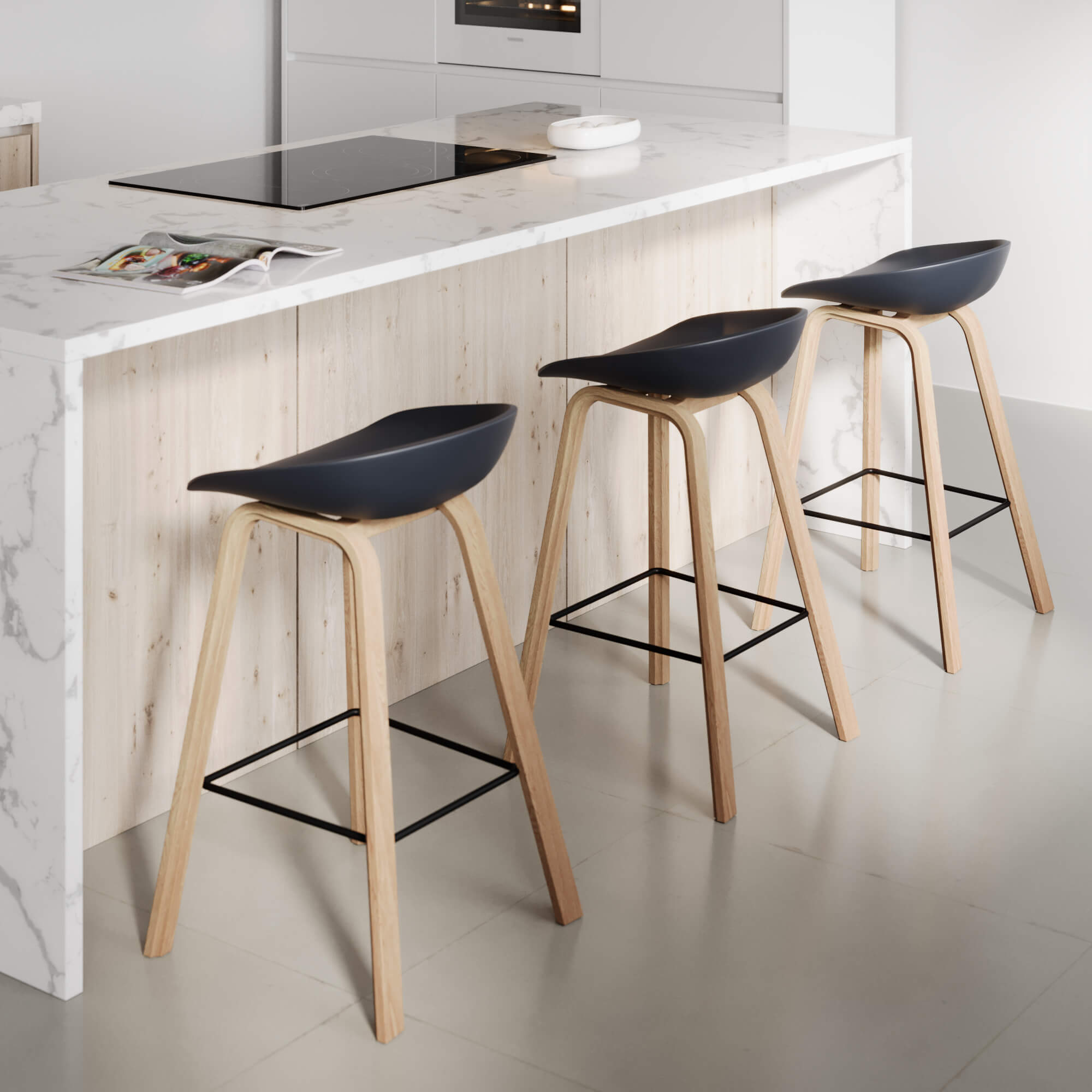 כיסא בר KISU שחור