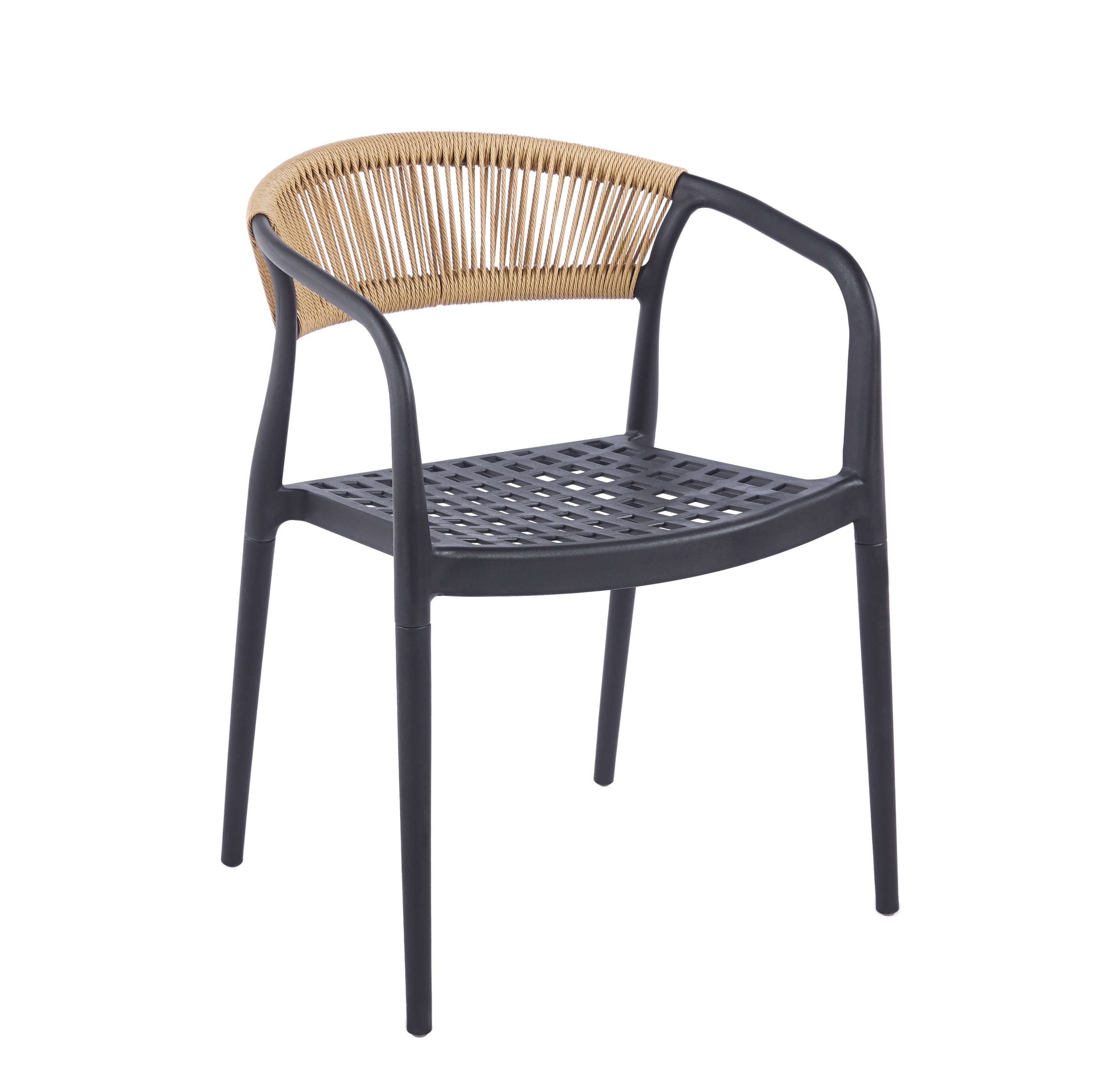 כיסא פולימר French שחור