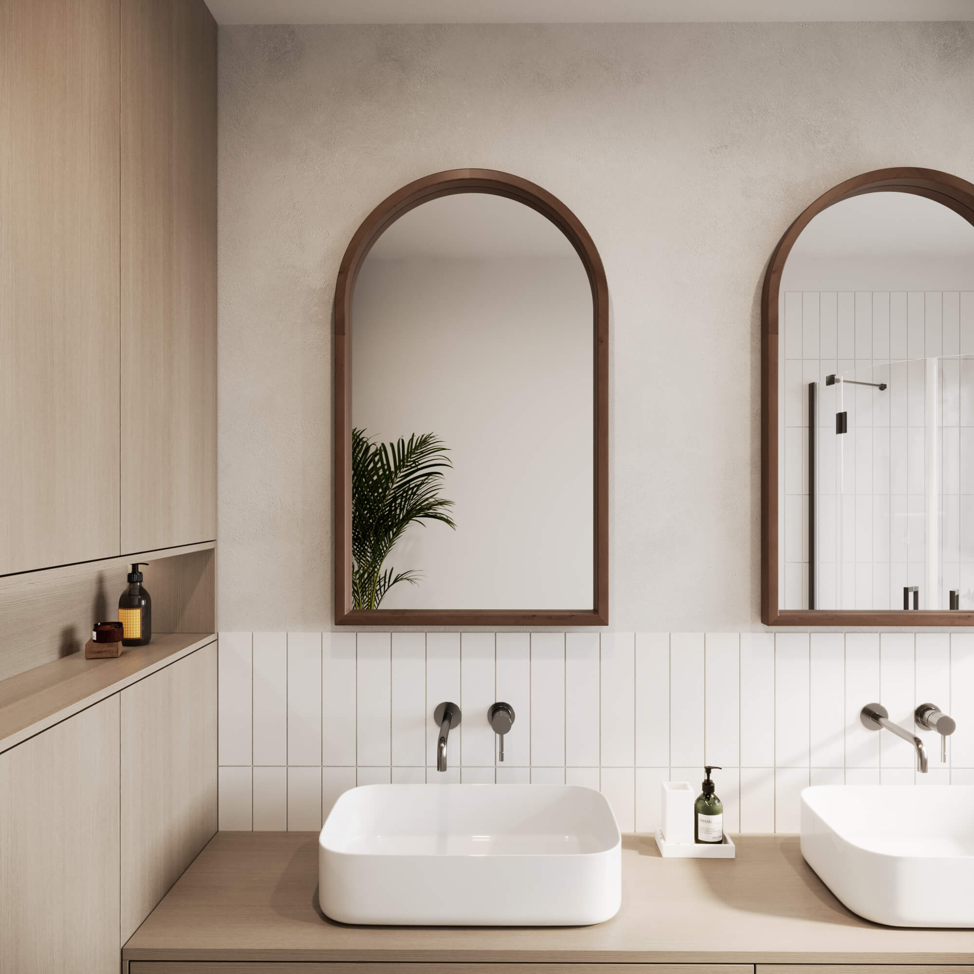 מראת עץ KESHET אגוז מראת עץ KESHET אגוז