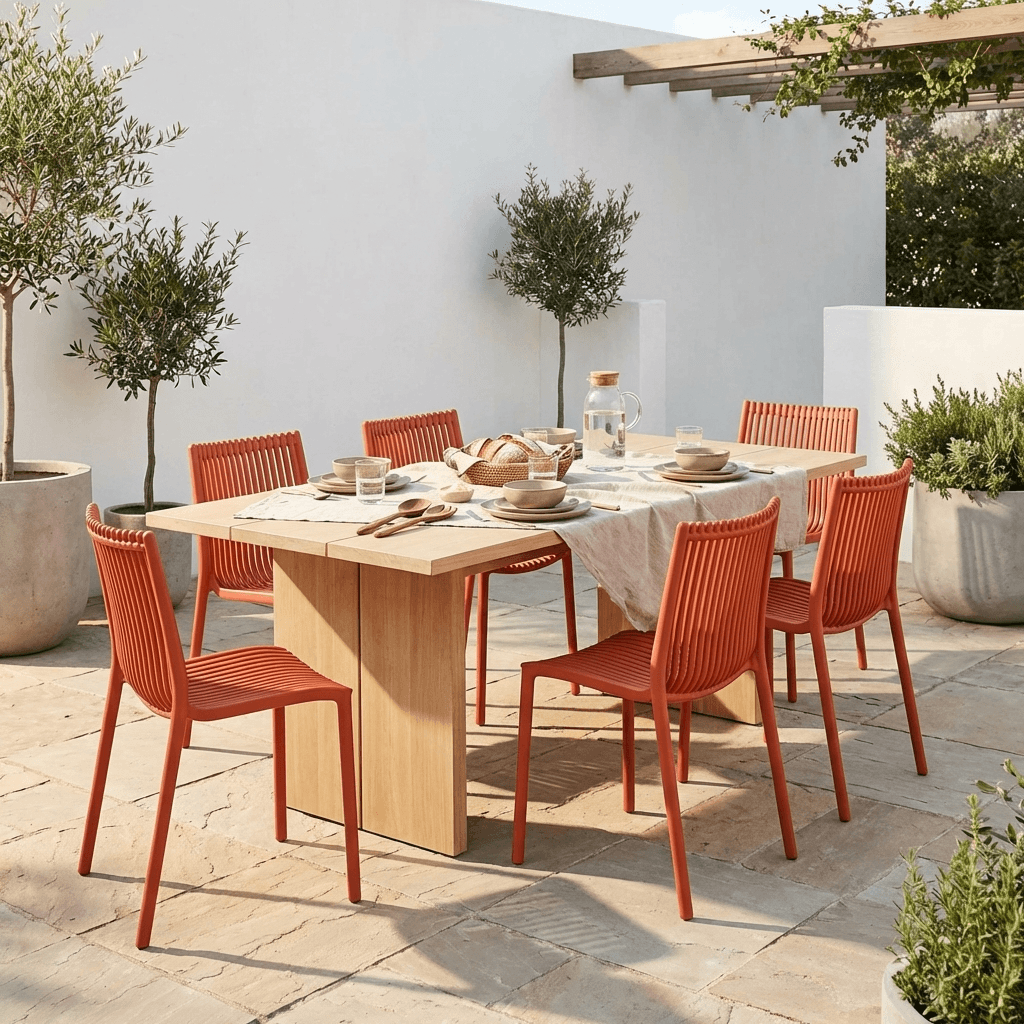 כיסא פולימר SUM אדום כיסא פולימר SUM אדום