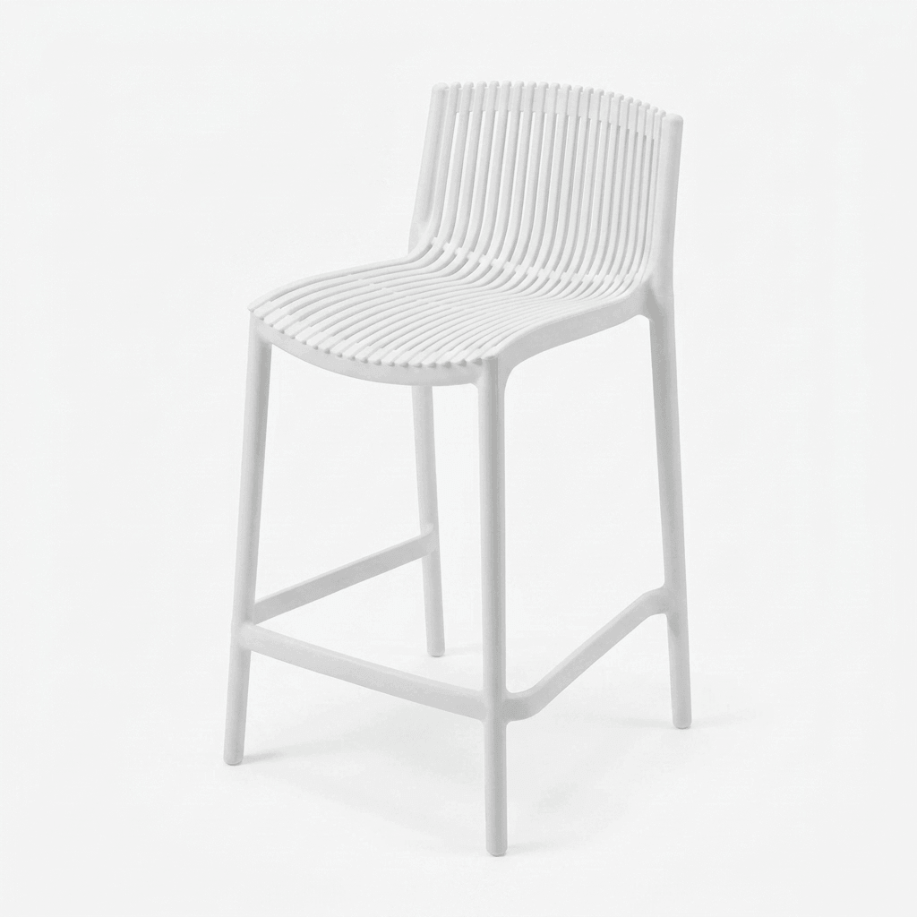 כיסא בר פולימר SUM לבן