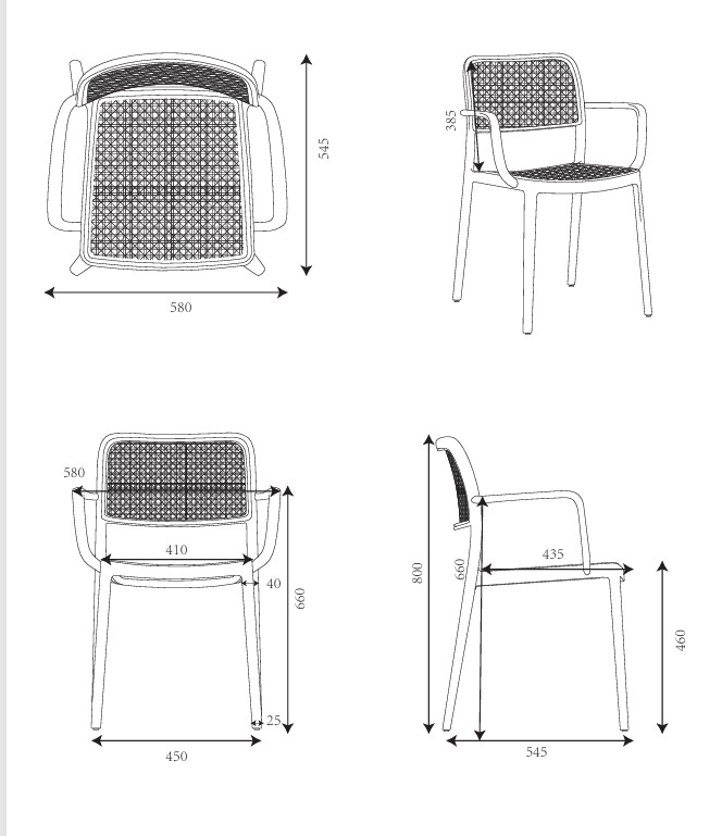 כיסא פולימר HYPE אפור